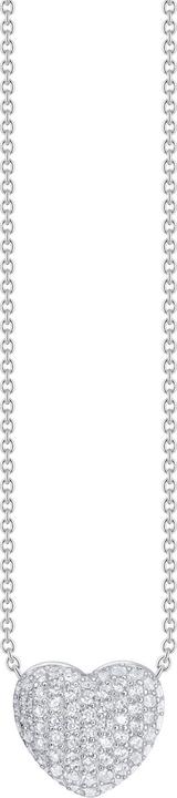 Immagine prodotto Thomas Sabo Collana e ciondolo a forma di cuore con pietre bianche (Argento 925, 40 - 45 cm)