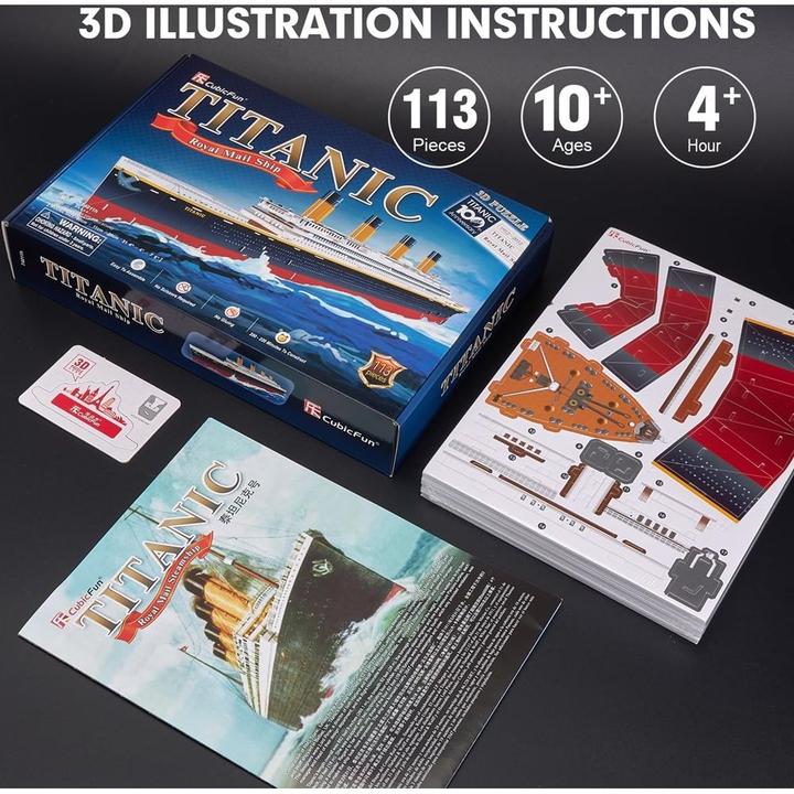 Immagine prodotto Cubicfun 3D Puzzle Titanic 113 Teile (113 pezzi)