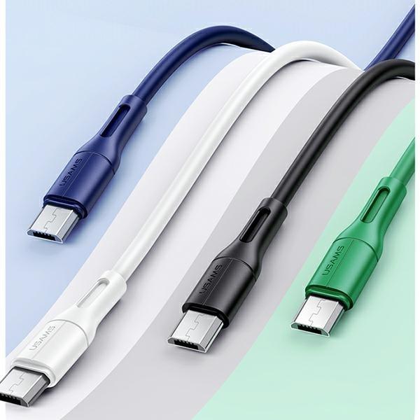 Produktbild Usams Kabel U68 microUSB 2A Fast Charge 1m bialywhite SJ502USB02 USSJ502 (1 m)