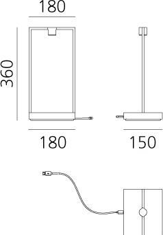Artemide Curiosity 36 Focus table lamp Black/Brown (148 lm)