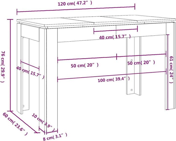 Immagine prodotto VidaXL Lelah (120 x 60 x 76 cm)