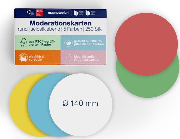 Actual product image Magnetoplan Moderation cards - self-adhesive