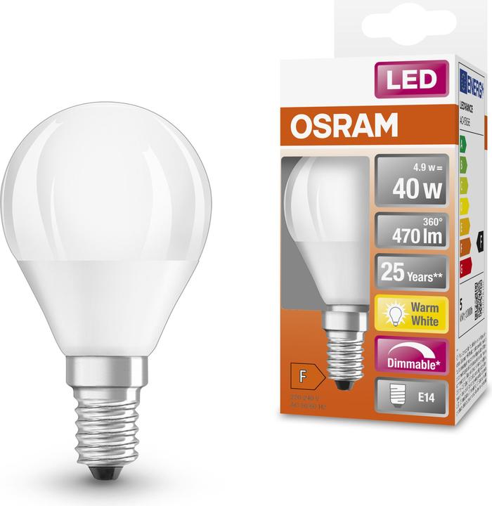 Produktbild Osram Led Superstar Classic P (E14, 4.50 W, 470 lm, 1 x, F)