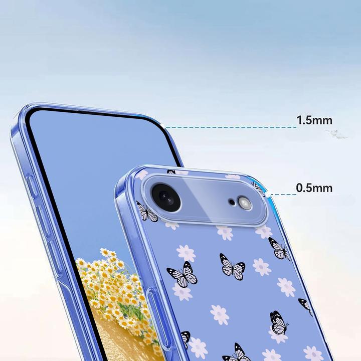 Immagine prodotto Cover-Discount iPhone 17 Air - Silikon Gummi Hülle Blumen (Apple iPhone 17 Pro)