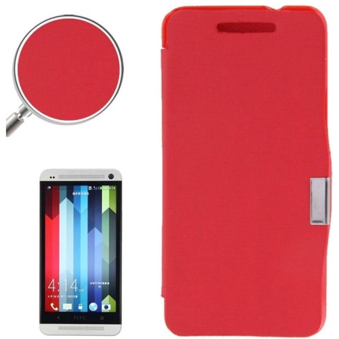 Thumbnail - König Design Handyhülle Tasche für HTC One / M7 rot gebürstet (OnePlus X), Smartphone Hülle, Rot