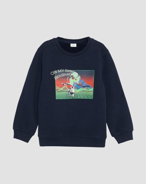 Produktbild S.Oliver Sweatshirt Wärmendes Sweatshirt mit gummiertem Frontprint (116, 122)