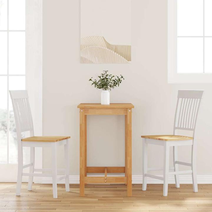 Image du produit VidaXL Tabouret de bar 2 pcs. Blanc Bois massif Hévéa