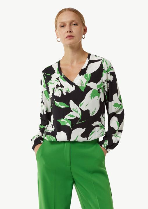 Immagine prodotto Comma Bluse Gemusterte Bluse mit Gummibündchen am Ärmel (32)