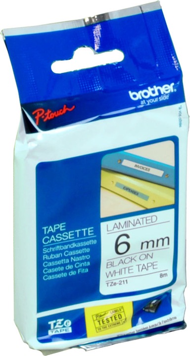 Immagine prodotto Brother TZe-211 (0.60 cm, Nero, Bianco)