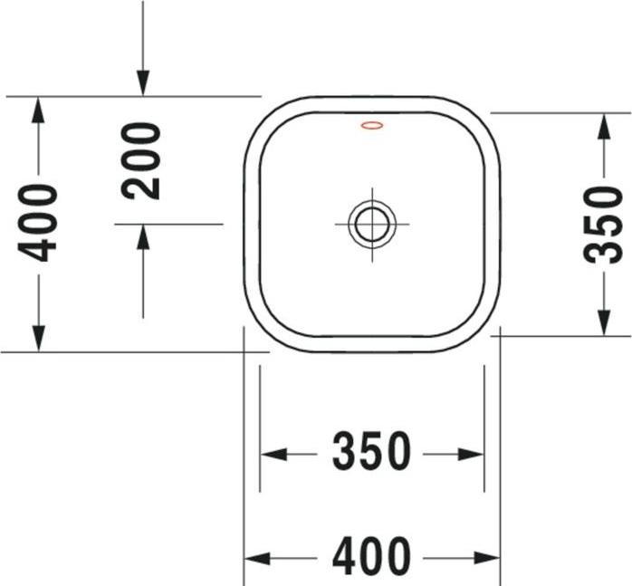 Produktbild Duravit Aufsatzbecken HAPPY D.2 m ÜL o HLB 400x400mm geschli o HL weiss (400 mm, 400 mm)