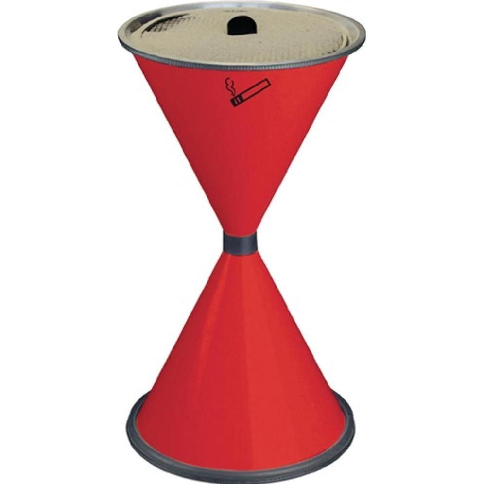 TKG, Aschenbecher, Standascher D405xH770mm rot Stahlblech