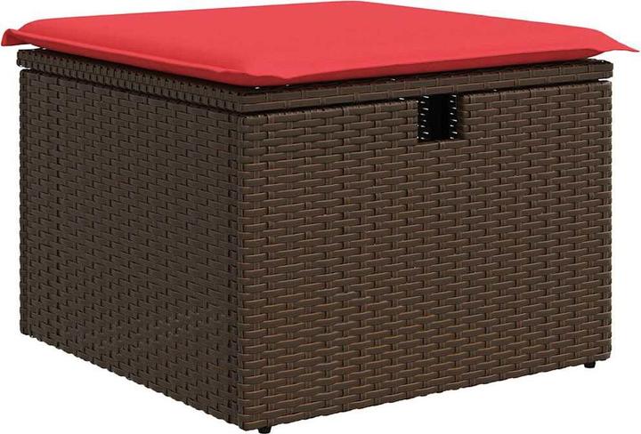 Produktbild vidaXL 6-tlg. Garten-Sofagarnitur mit Kissen Schwarz Poly Rattan