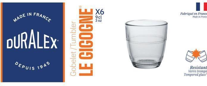 Produktbild Duralex Glas Gicogne Set 6 9cl (0.09 l, 6 x)