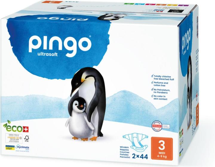 Produktbild Pingo Ökowindeln (Gr. 3, Tragepack, 88 Stück)