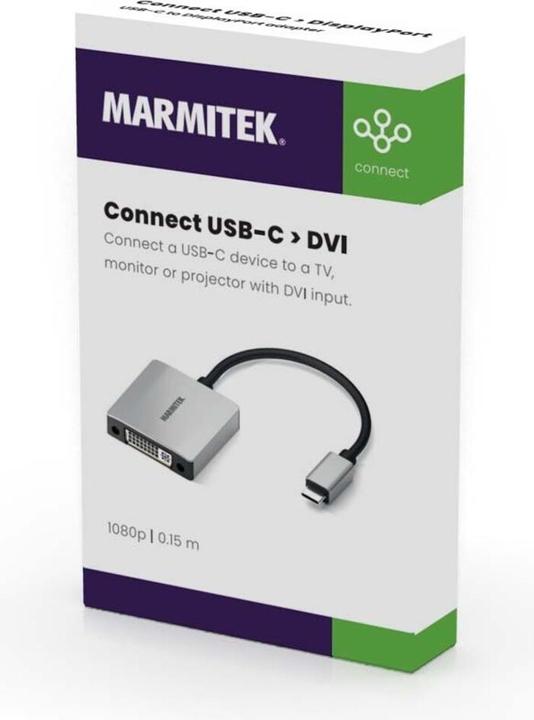 Produktbild Marmitek Adapter Connect USB-C > DVI (USB Typ-C, 15 cm)