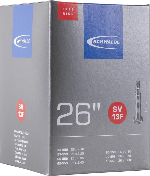 Actual product image Schwalbe EXTRA LIGHT N°13F 26x2.10/3.00 Presta 40 mm (Presta (SV), 26", 40 mm)
