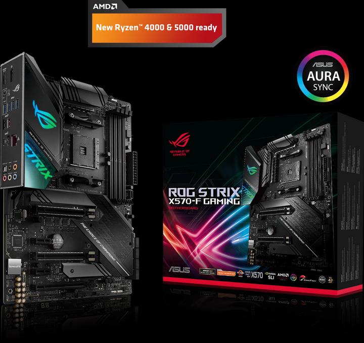 Actual product image ASUS Rog Strix X570-F Gaming (AM4, AMD X570, ATX)
