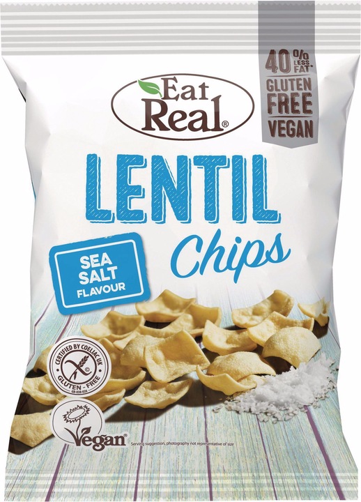 Eat Real Lenticchie Chips Sale marino 113 g (113 g)