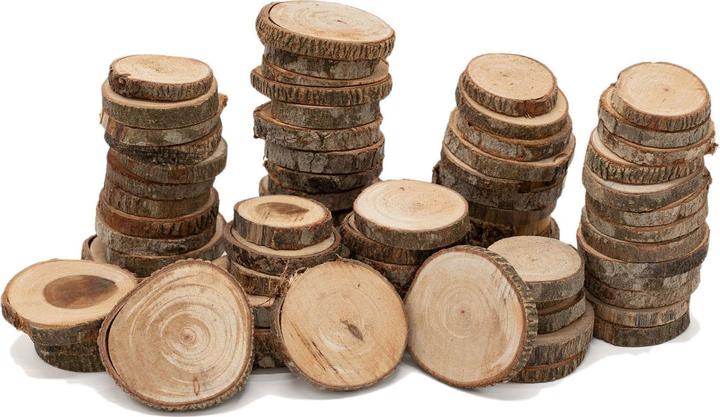 Colorations Colorazione - Dischi di legno non lavorati da 3 a 5 cm, 1 kg