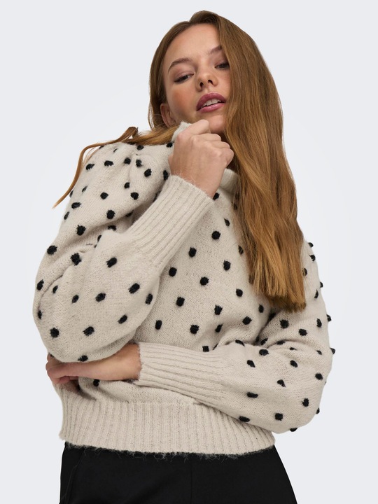 Actual product image JdY JDYSIGRID LIFE L/S ONECK PUFFDOT PUL KNT Knitted jumper (XL)