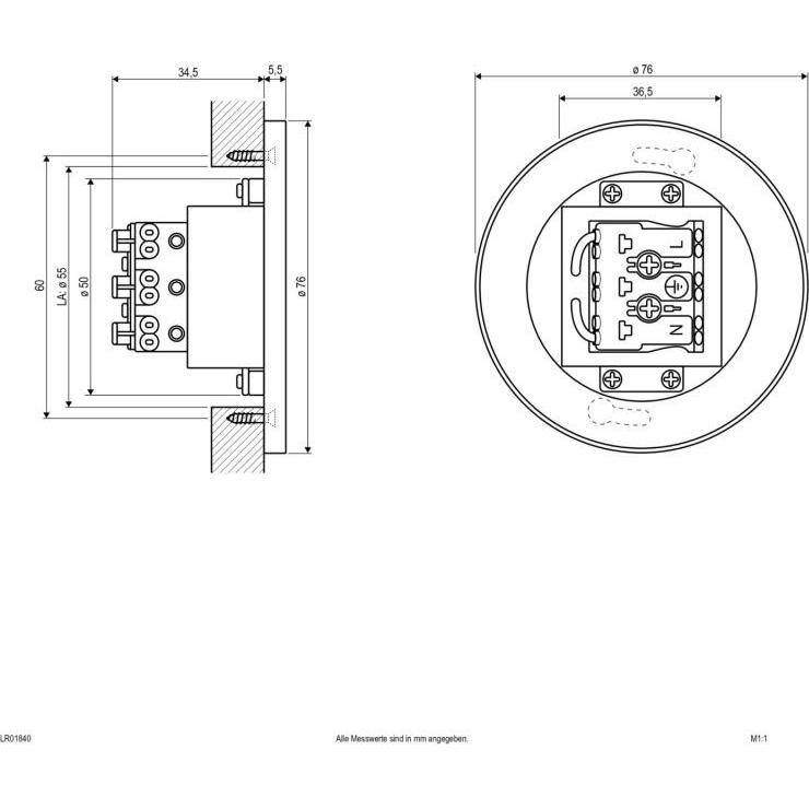 Thumbnail - EVN, Wandleuchte + Deckenleuchte, LR01840 (65 lm)