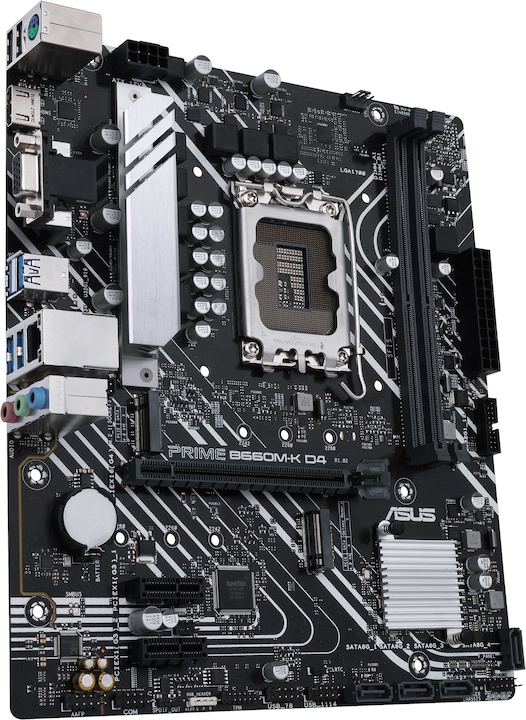 Actual product image ASUS Mainboard||Intel B660|LGA1700|MicroATX|Memory DDR4 (LGA 1700, Intel B660, mATX)