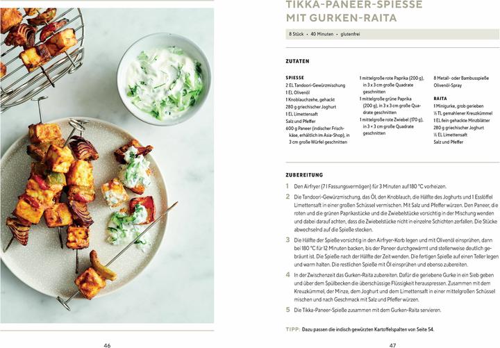 Produktbild Airfryer vegetarisch - Die besten Rezepte für die Heissluftfritteuse (Deutsch, Sophia Young, 2025)