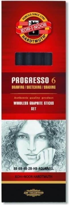 Immagine prodotto Koh-i-Noor ołówek grafitowy progresso 8915 /hb 2b 4b 6b 8b 4b aquarell komplet (2B, 4B, 6B, 8B, HB, 6x)