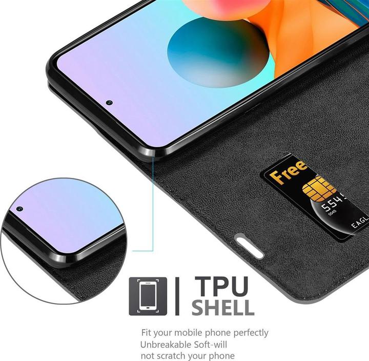 Produktbild Cadorabo Book Invis. Magnet Hülle (Xiaomi Redmi Note 10S, Xiaomi Mi Note 10)
