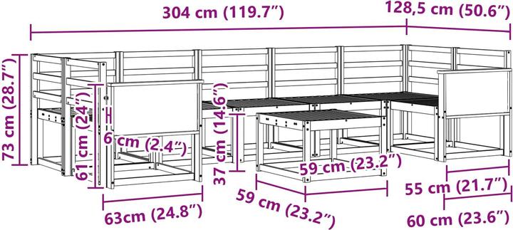 Produktbild vidaXL Outdoor-Sofagarnitur