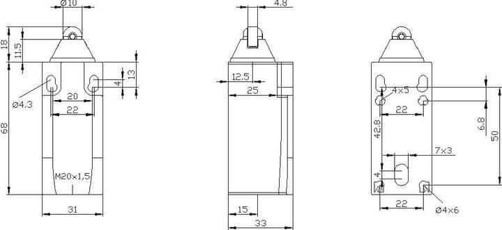 Produktbild Siemens Positionsschalter 31mm Einfachstössel