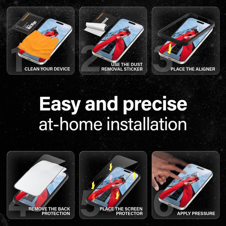 Produktbild PanzerGlass Ceramic Protection Ultra-Wide Fit (1 Stück, Apple iPhone 16, Apple iPhone 15)