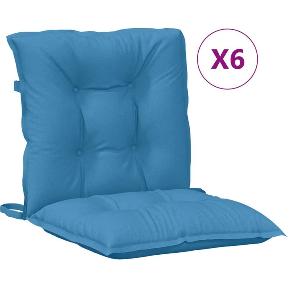 VidaXL, Sitzkissen, Niedriglehner-Auflagen 6 Stk. Stoff (100 x 50 x 7 cm)