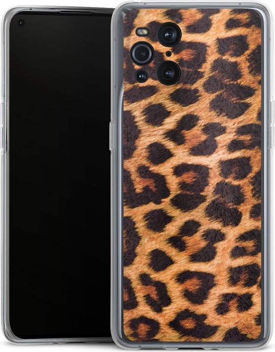 Produktbild DeinDesign Silikon Hülle für Oppo Find X3 Pro Handyhülle Case Smartphone Schutzhülle Animalprint Fell Leopard (Oppo Find X3 Pro)