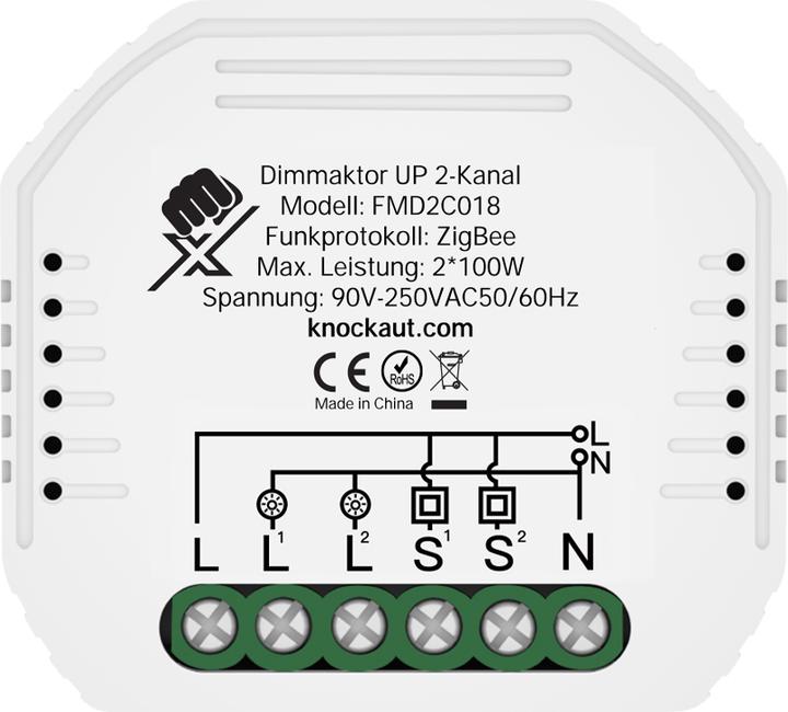 Actual product image KnockautX Dimming actuator flush-mounted 2-channel (Dimming actuator)