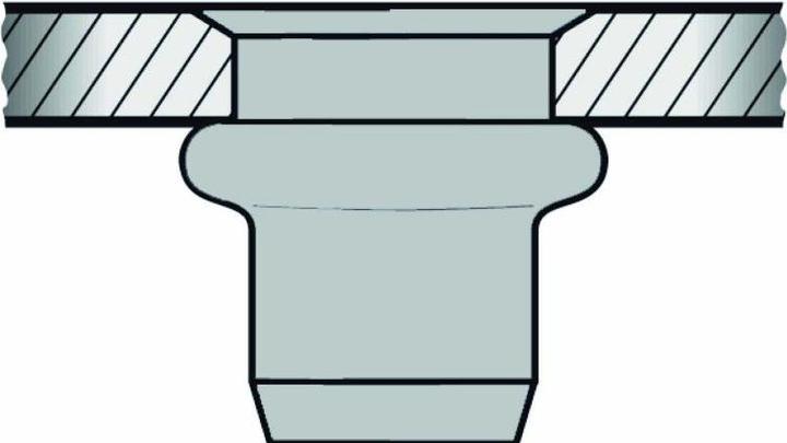 Image du produit SFS Gesipa Écrou à sertir en aveugle Alu petite tête M8 x 11 x 17 mm