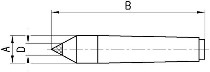Image du produit Neriox Pointe de centrage 60° avec pointe en carbure MK 1