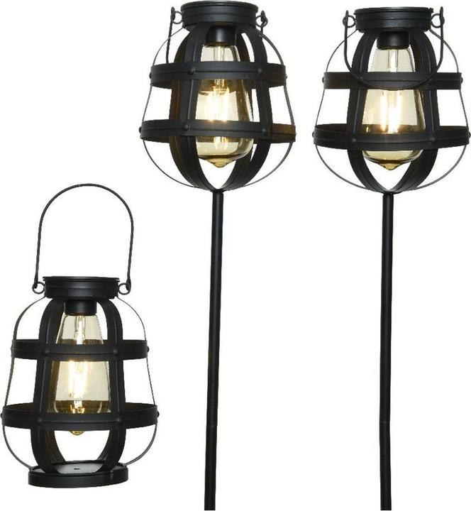 Actual product image Lumineo Laternen Vintage Metall Solarbatterie