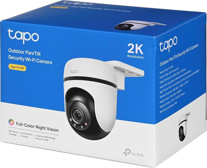 Immagine prodotto TP-Link Tapo C510W Telecamera da esterno a 360° da 3MP MicroSD (2304 x 1296 Pixels)