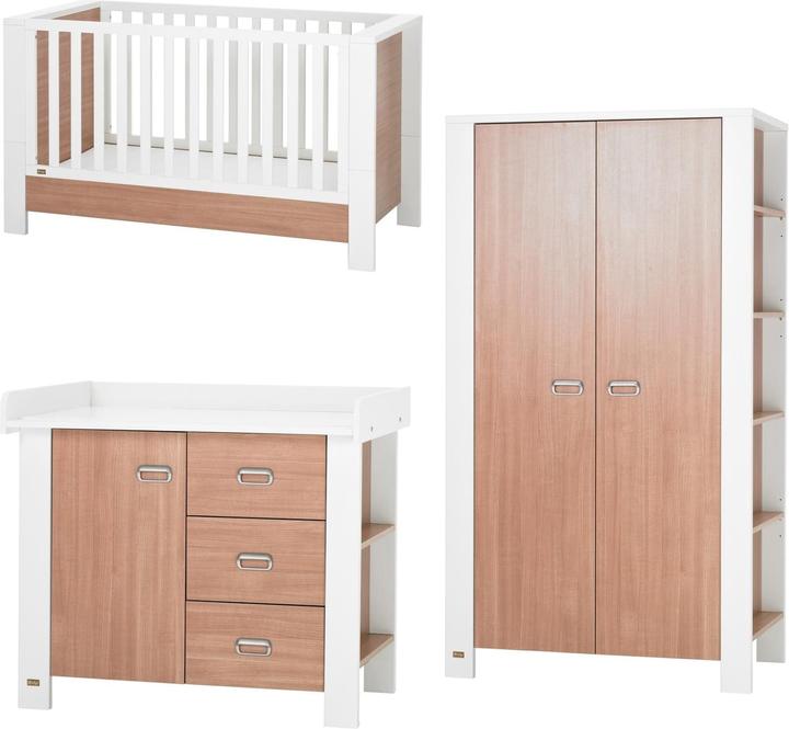 Actual product image Herlag Modern 3-piece set 2-door walnut/white