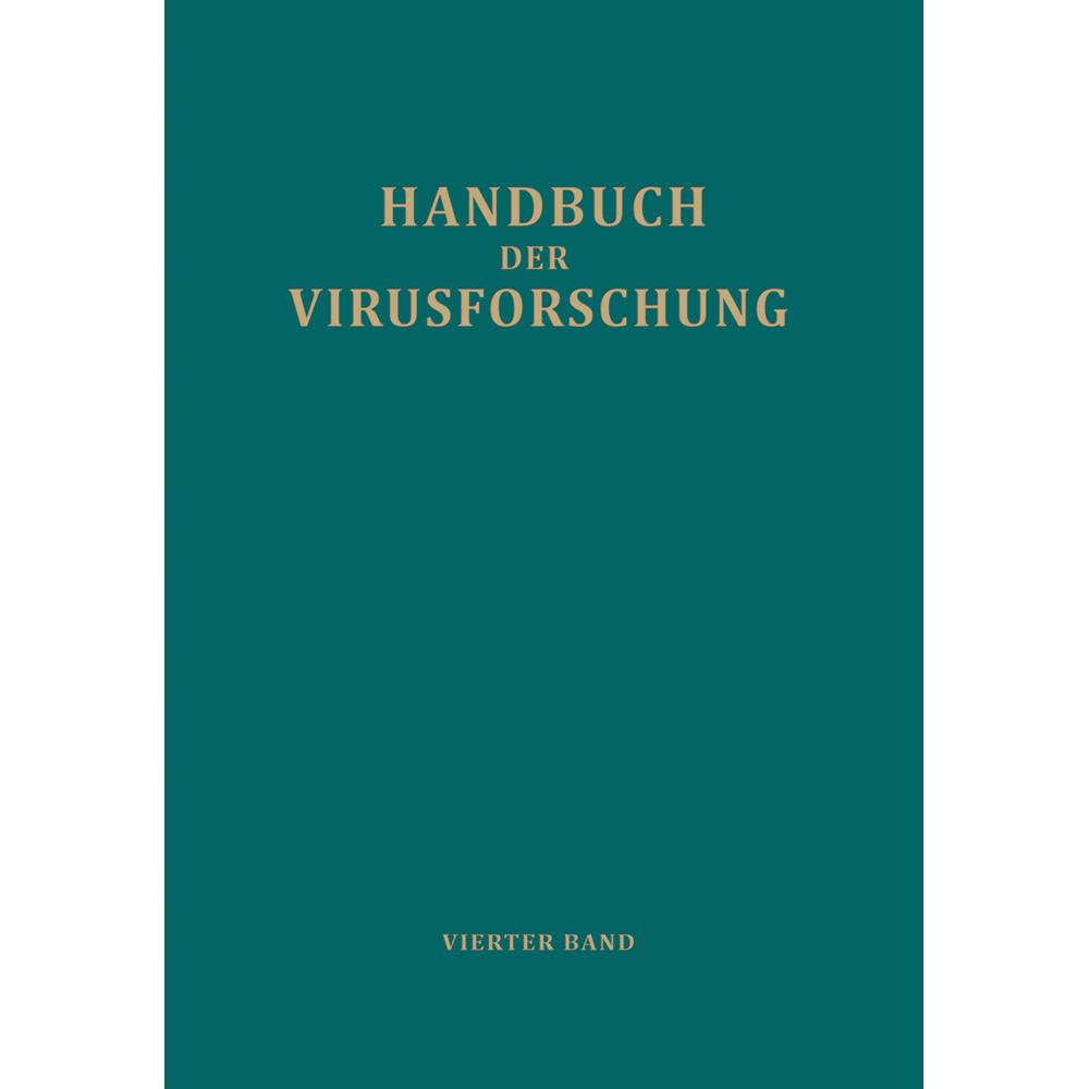 Handbuch der Virusforschung, Fachbücher