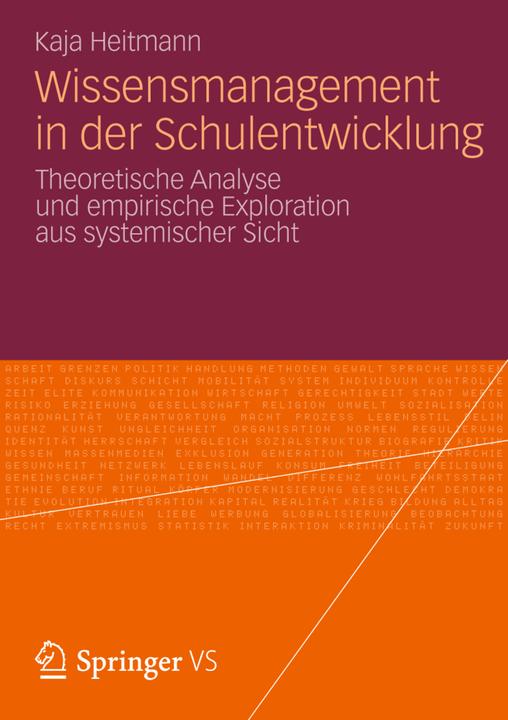 Produktbild Wissensmanagement in der Schulentwicklung (Deutsch, Kaja Heitmann, 2013)