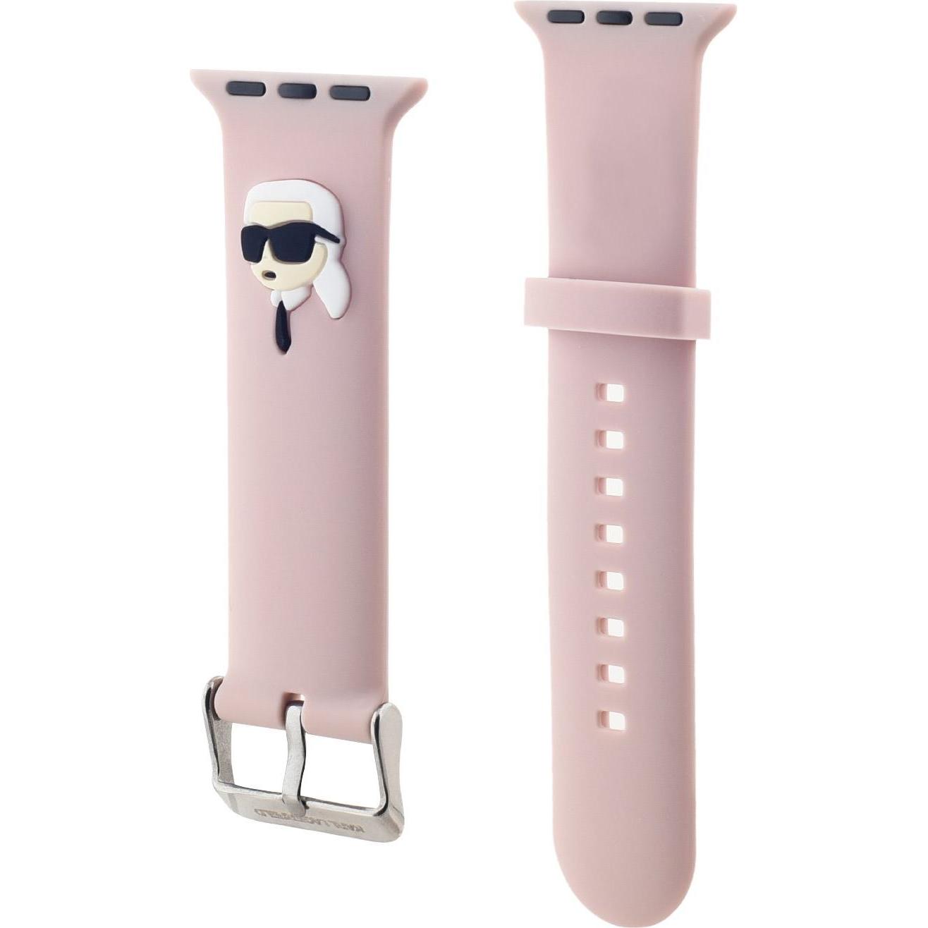Karl Lagerfeld Fitness bracelet iLike - Karl Head NFT Watch Strap for Apple Watch 38/40/41 Pink (Silicone premium), Cinturini per orologi, Pink