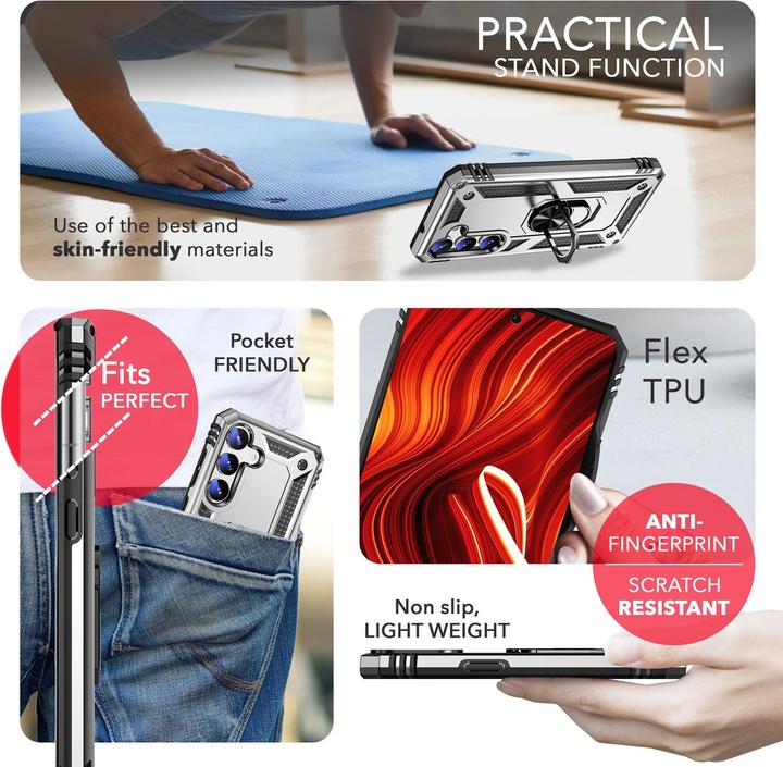 Actual product image Nalia Shockproof Military Style Ring Cover (Samsung Galaxy S24)