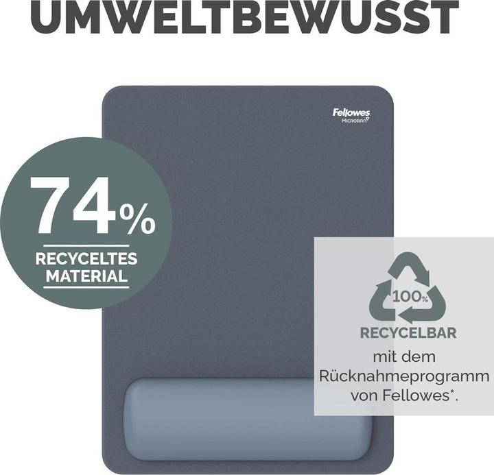 Produktbild Fellowes Breyta XL Mauspad marineblau mit Handgelenkauflage (XL)