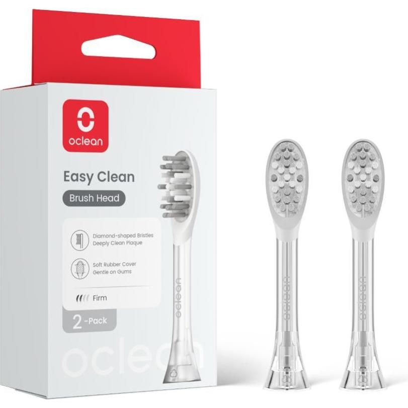 Clean, Testine per spazzolino, oclean Ersatz-Zahnbürste C04000418 Brush Head Easy 2er-Pack grau (2x)