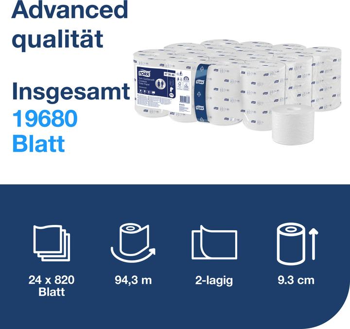 Actual product image Tork Toilet paper 2-ply 24 rolls white (24 pcs.)