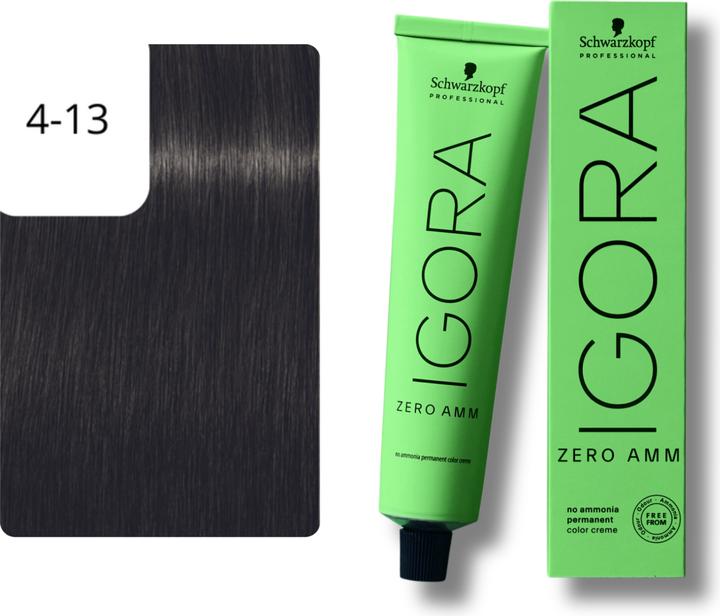 Immagine prodotto Schwarzkopf Igora Zero AMM - 4-13 Marrone Medio Cendré Opaco (4-13 Marrone medio Cendré opaco)