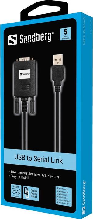 Actual product image Sandberg USB to (RS-232)