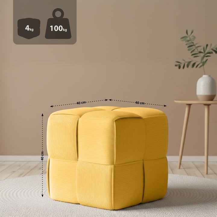 Produktbild CLP Sitzhocker Cordstoff Forinta